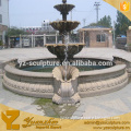 large size 3 tier white marble outdoor water fountain (FTN-B003)
